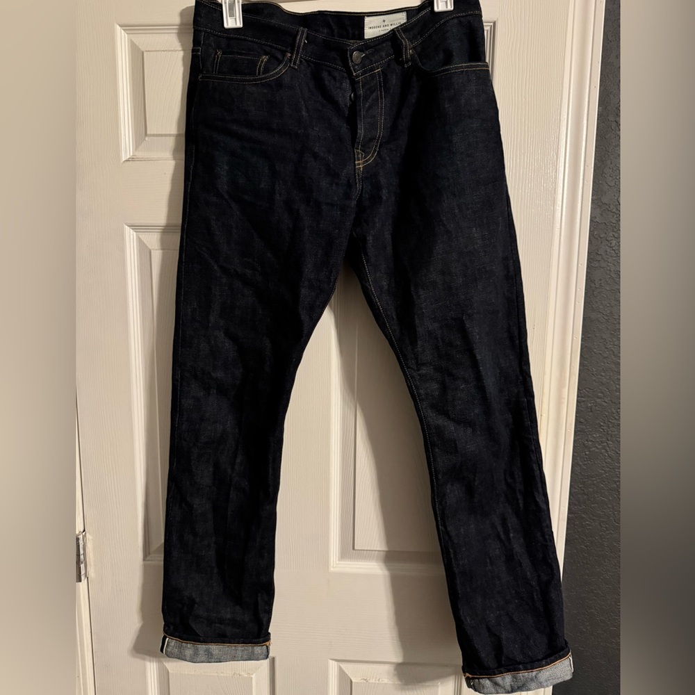 Imogene and Willie Selvage Jeans. Dark wash